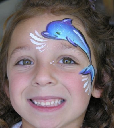 Грим дельфина для детей