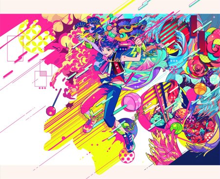 Аниме кислотные цвета