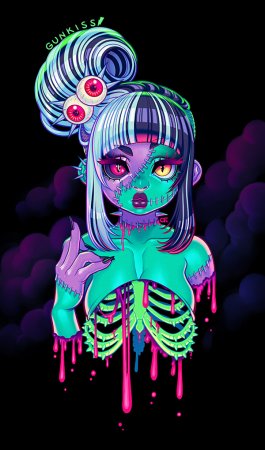 Арты в кислотных цветах