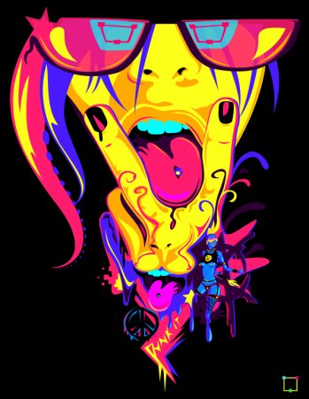 Арты в кислотных цветах