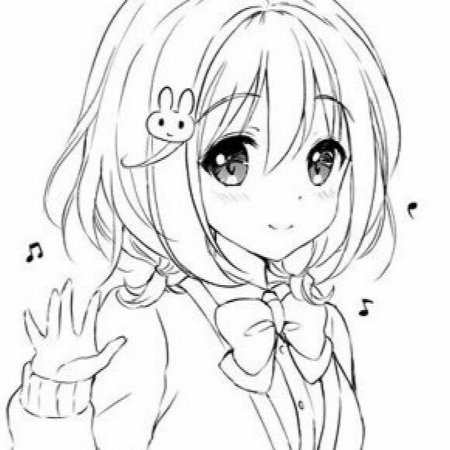 Аниме для распечатки черно белые