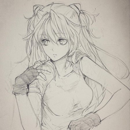 Наброски аниме девушек