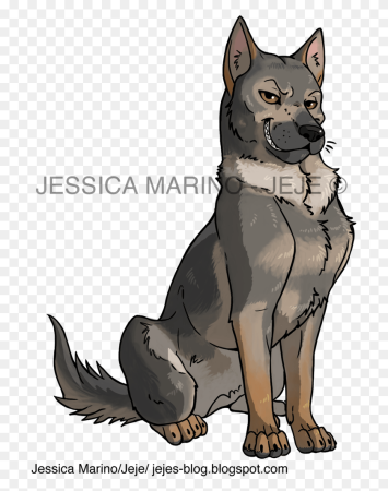 Овчарка в стиле аниме