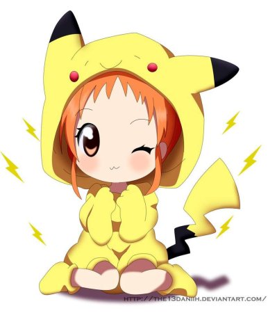 Чиби Пикачу девочки