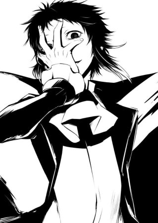 Акутагава Рюноскэ черно белый