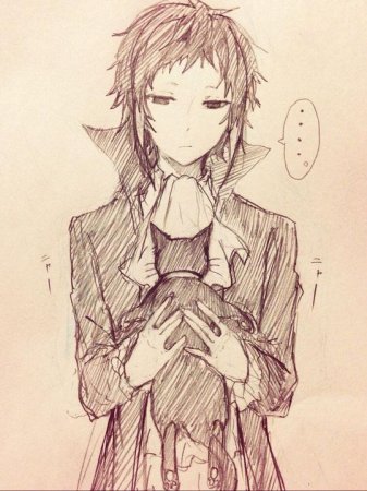 Акутагава Рюноскэ карандашом