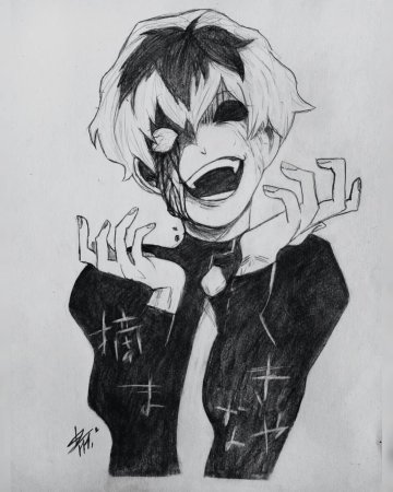Аниме для срисовки Токийский гуль