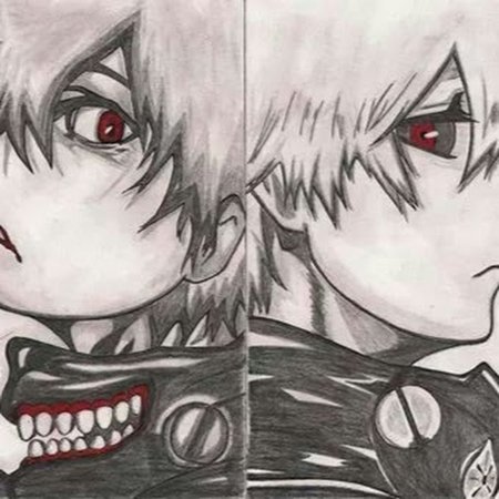 Токийский гуль для срисовки легкие