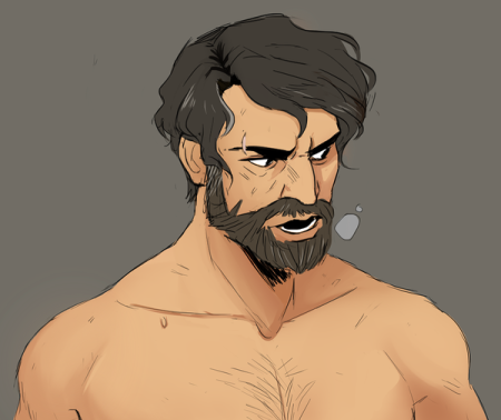 Мужчина с бородой арт