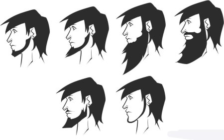 Как рисовать бороду аниме