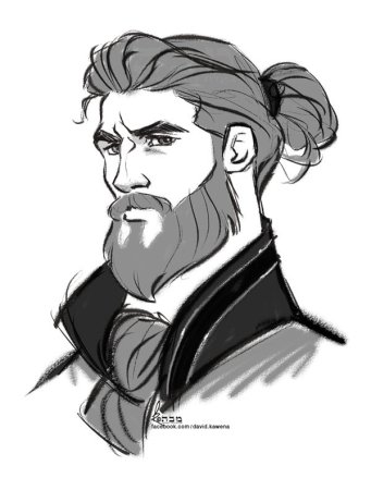 Мужчина с бородой арт