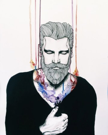 Мужик с бородой арт