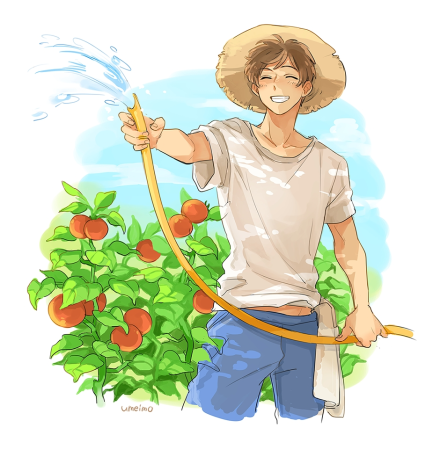 Деревенский парень арт