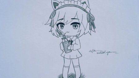 Гача для срисовки карандашом