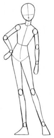 Заготовка тела человека для рисования