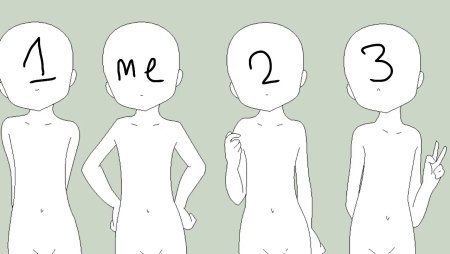 Чиби основа для рисования