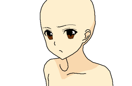 Аниме лицо без волос