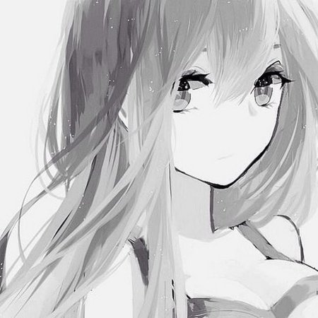 Аниме серо белые