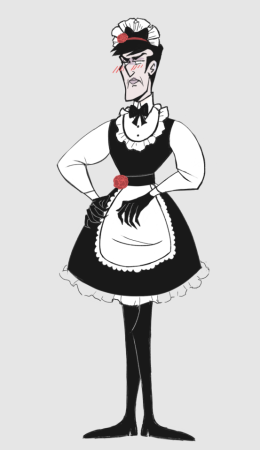 Драко Малфой в костюме горничной