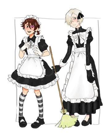 Платье горничной референс арт