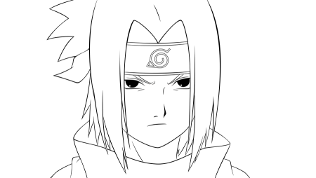 Наруто и Саске для срисовки