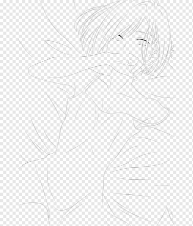 Рисунок линиями аниме
