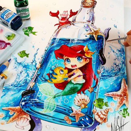 Рисунки на холсте аниме