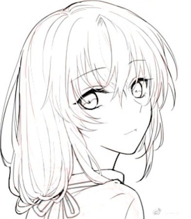 Аниме лицо карандашом