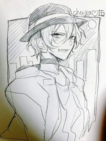 Великий из бродячих псов для срисовки Чуя