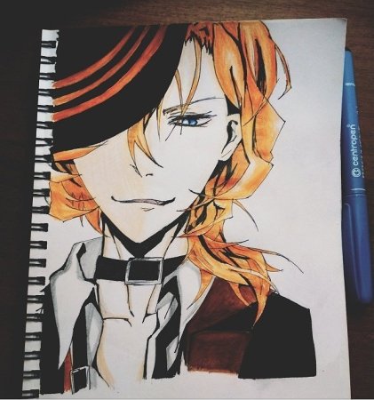 Накахара Чуя скетчбук