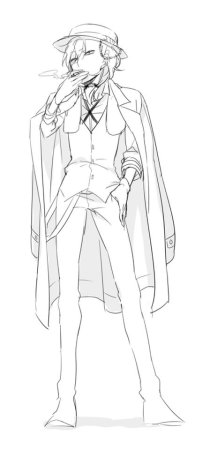 Чуя Накахара раскраска