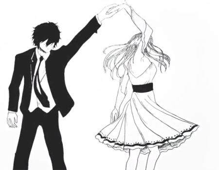 Девушка танцует рисунок для срисовки