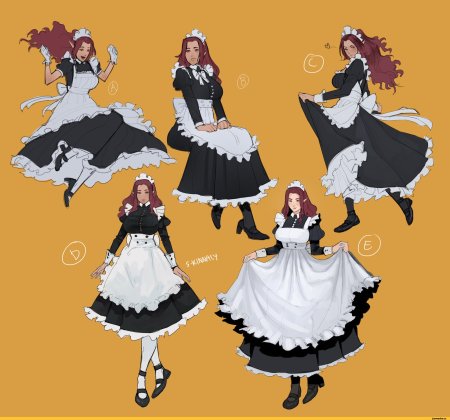 Костюм горничной аниме референс