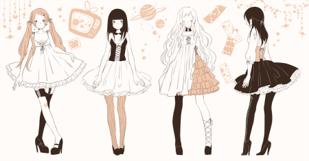 Платье аниме референс