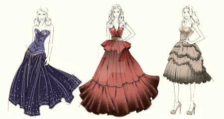 Пышное длинное платье референс