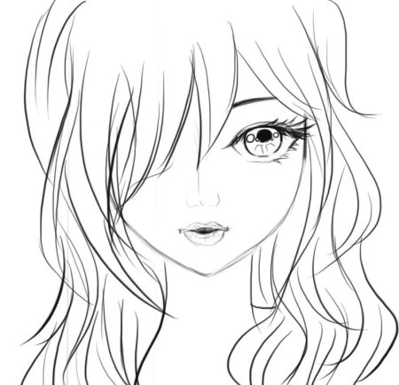 Рисунки для срисовки девочки