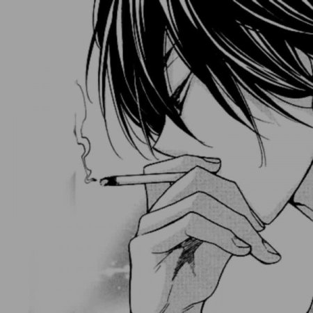 Аниме парень с сигаретой