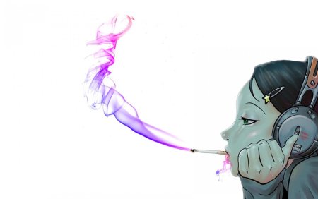 Девушка в наушниках