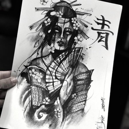 Тату Самурай и гейша
