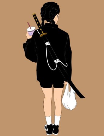 Самурай в современном стиле арт