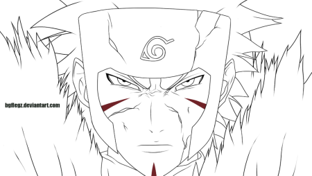 Наруто Тобирама карандашом