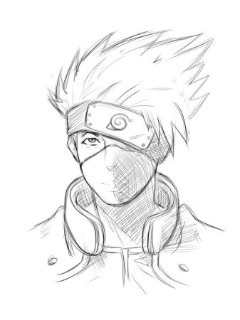 Рисунки аниме Наруто Какаси
