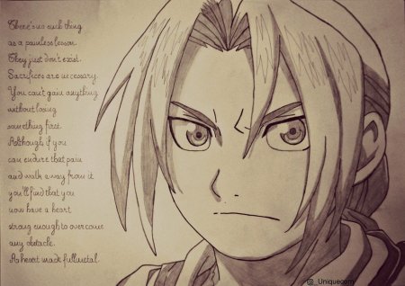 Стальной алхимик Эдвард рисунки