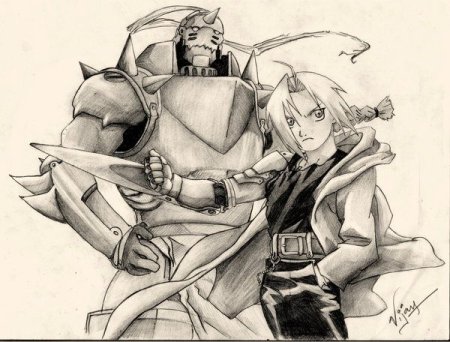 Стальной алхимик Эдвард нарисовать