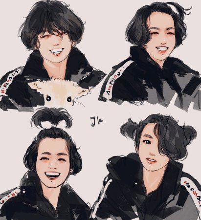 БТС Чонгук арт аниме