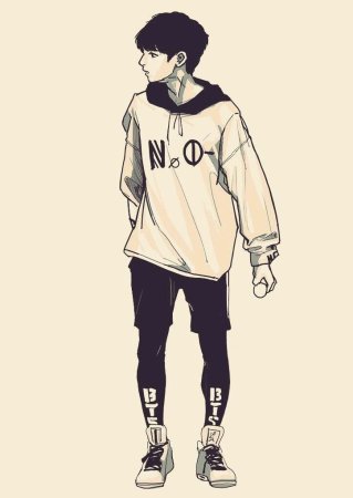 БТС аниме арты в полный рост