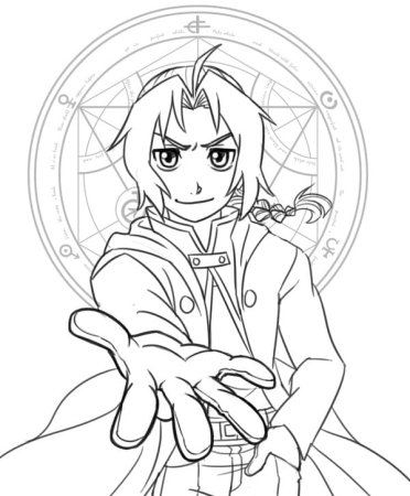 Эдвард Элрик тату эскиз