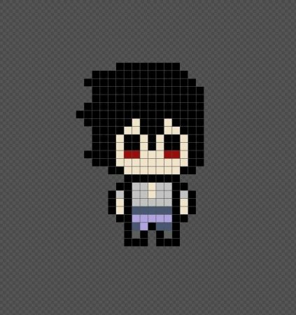 Наруто и Саске пиксель