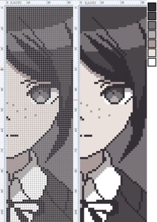 Сяо пиксель арт Геншин