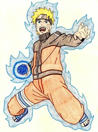 Наруто расенган рисунок